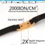 Stainless Steel Gold Plated 2000 negative ions Health Bracelet
