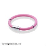 Pink unisex anti-fatigue anti-radiation silicone bracelet