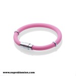 Pink unisex anti-fatigue anti-radiation silicone bracelet