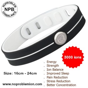 noproblem ion balance health bracelet P101 white